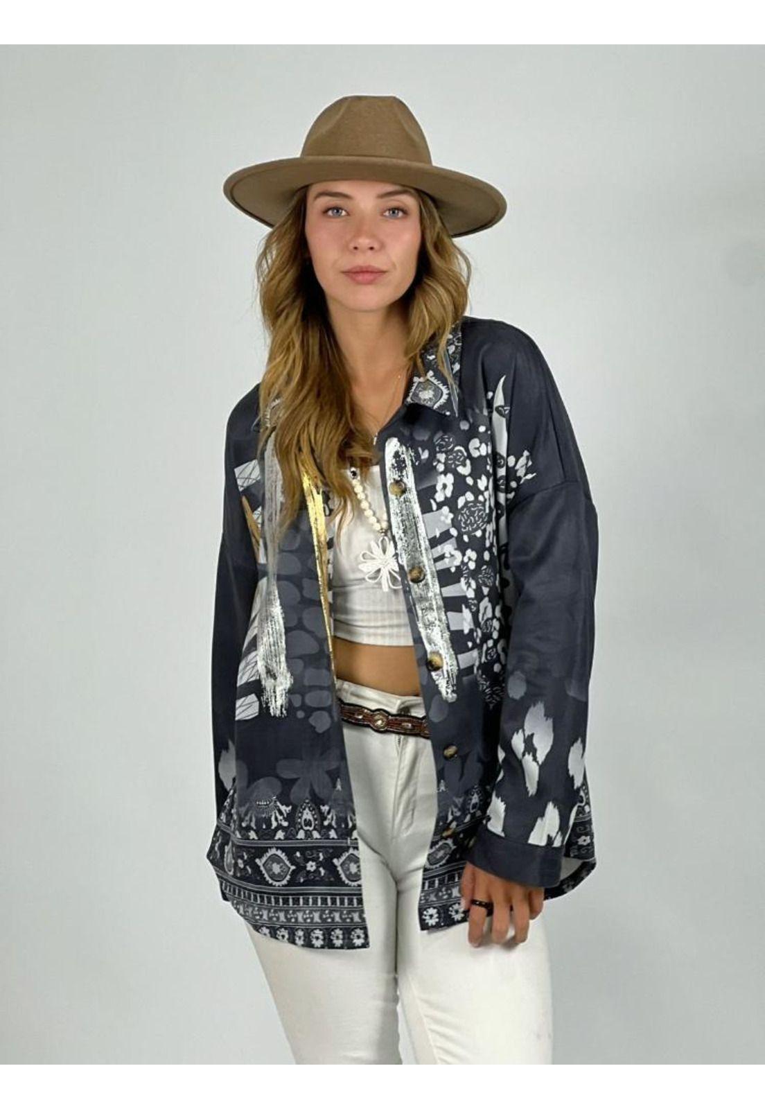 Camisa de Gamuza con Diseño-0