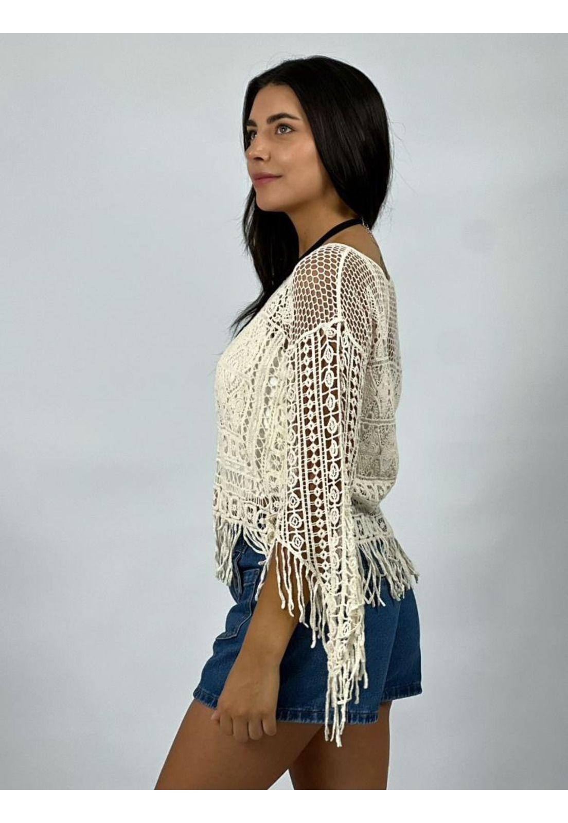 Polera Tejida Con Flecos-2