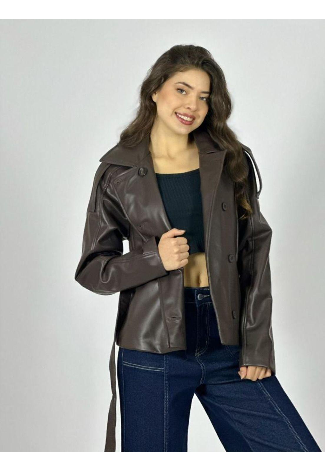 Chaqueta Ecocuero con Cinturón-2