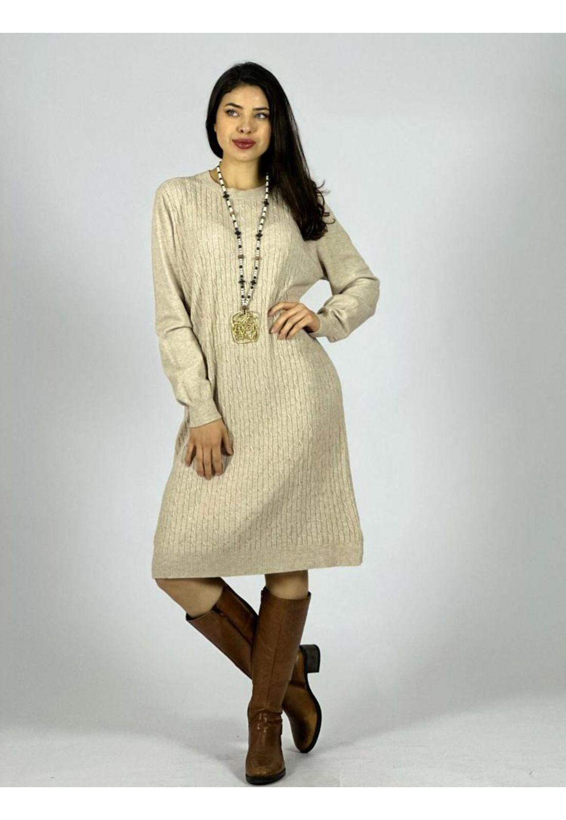 Vestido de Lana Texturizado-0