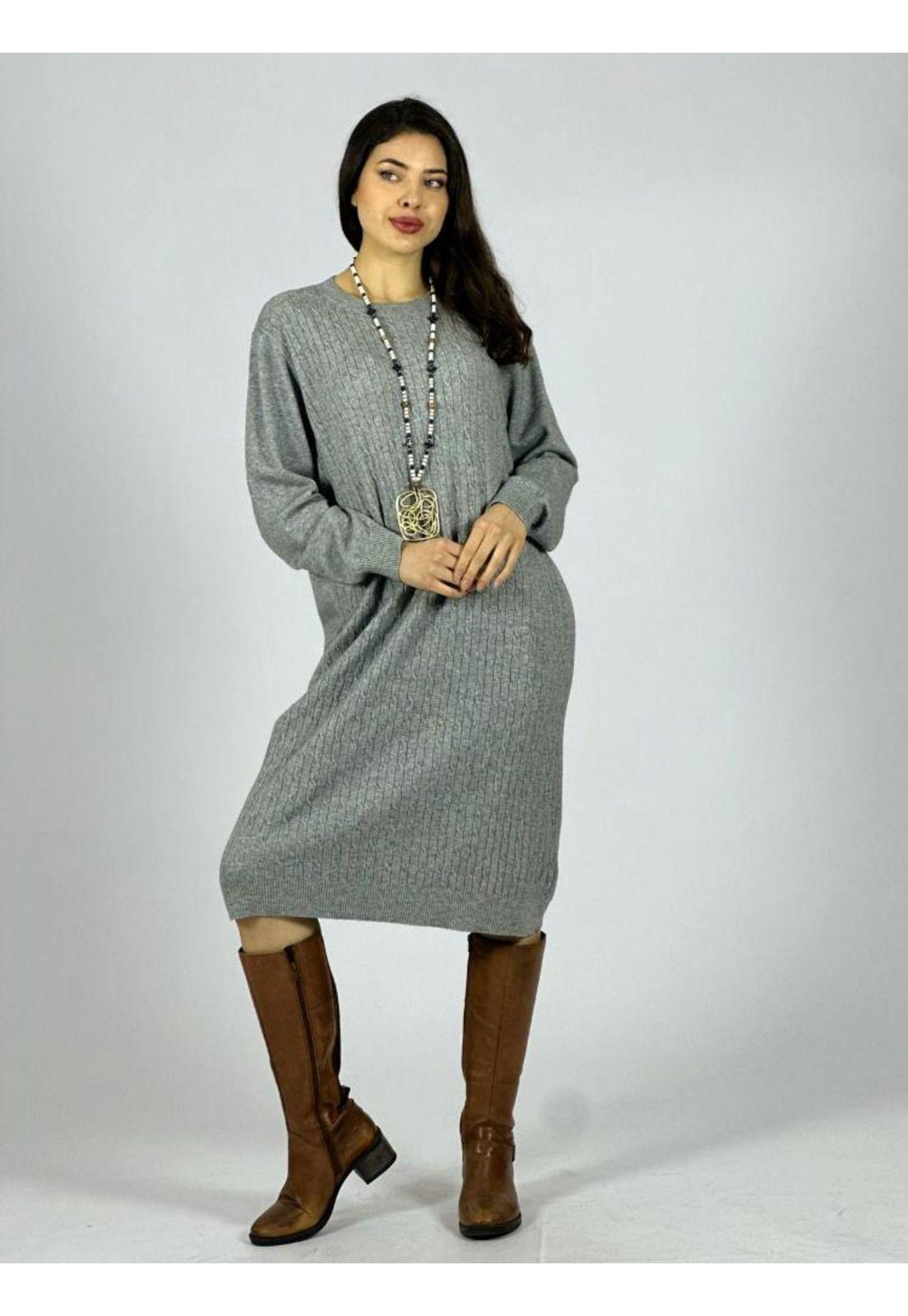 Vestido de Lana Texturizado-0
