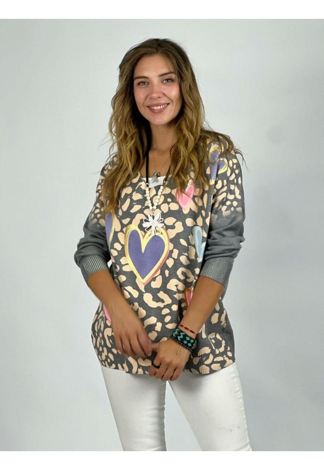 Sweater Spandex Corazones y Manchas-0
