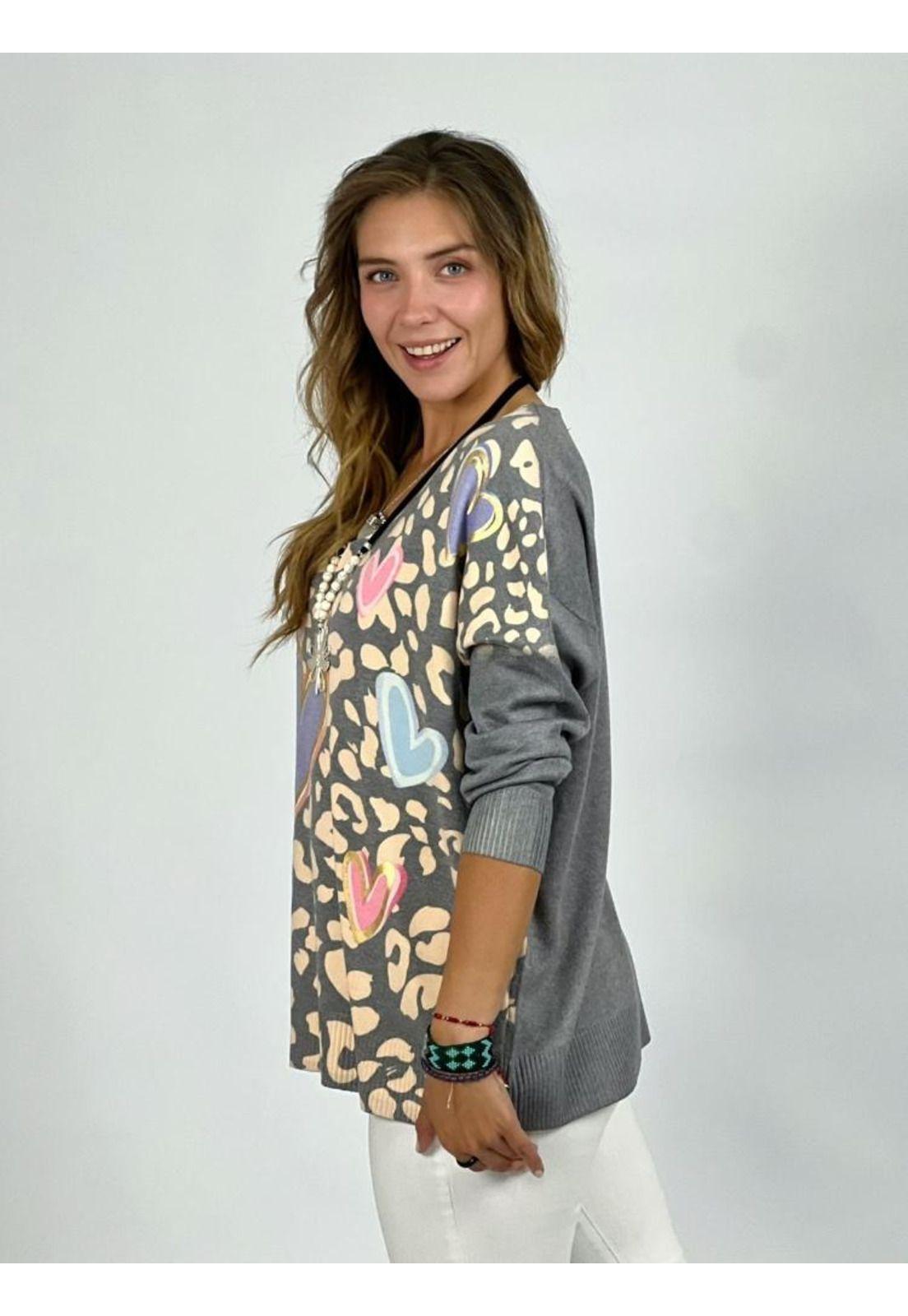 Sweater Spandex Corazones y Manchas-2