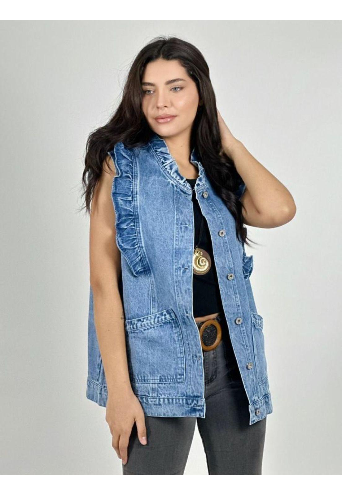 Chaqueta Mezclilla Sin Mangas-1