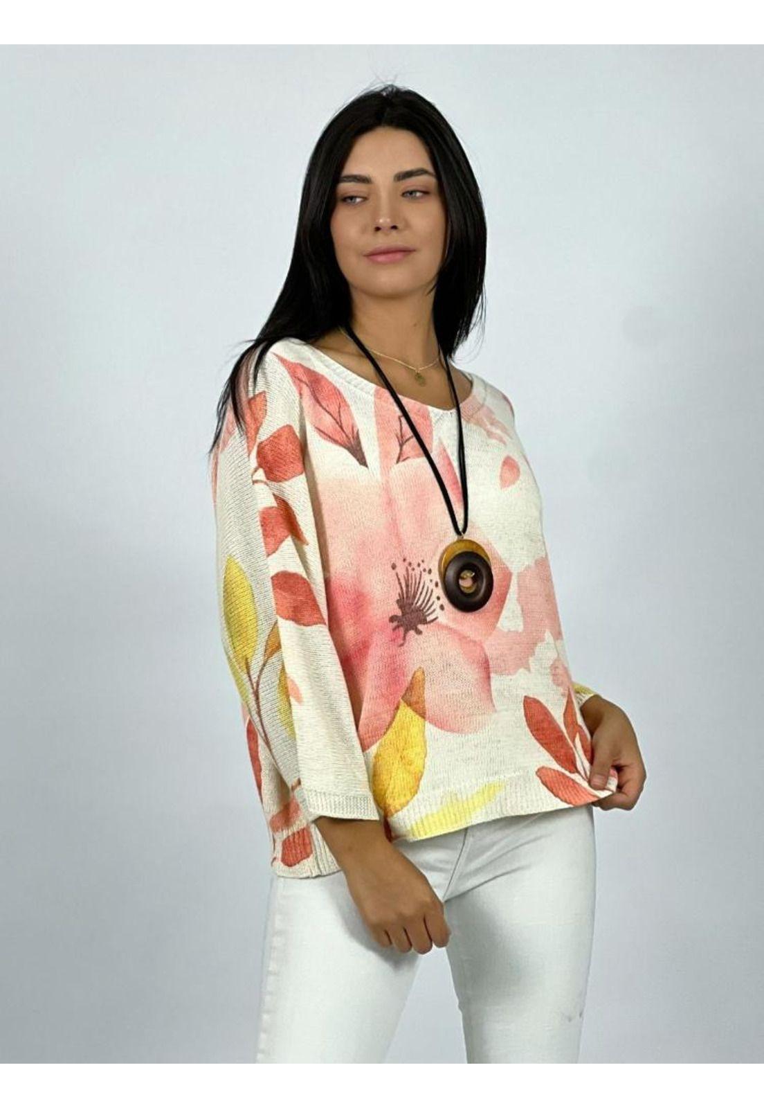 Sweater Con Diseño Flor Cataleya-1