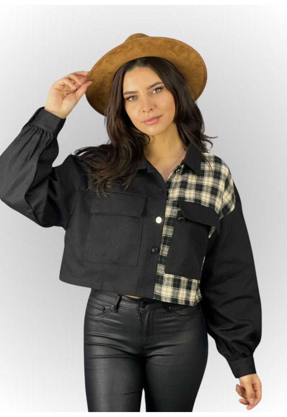 Chaqueta Mezclilla Decoración Cuadros-1