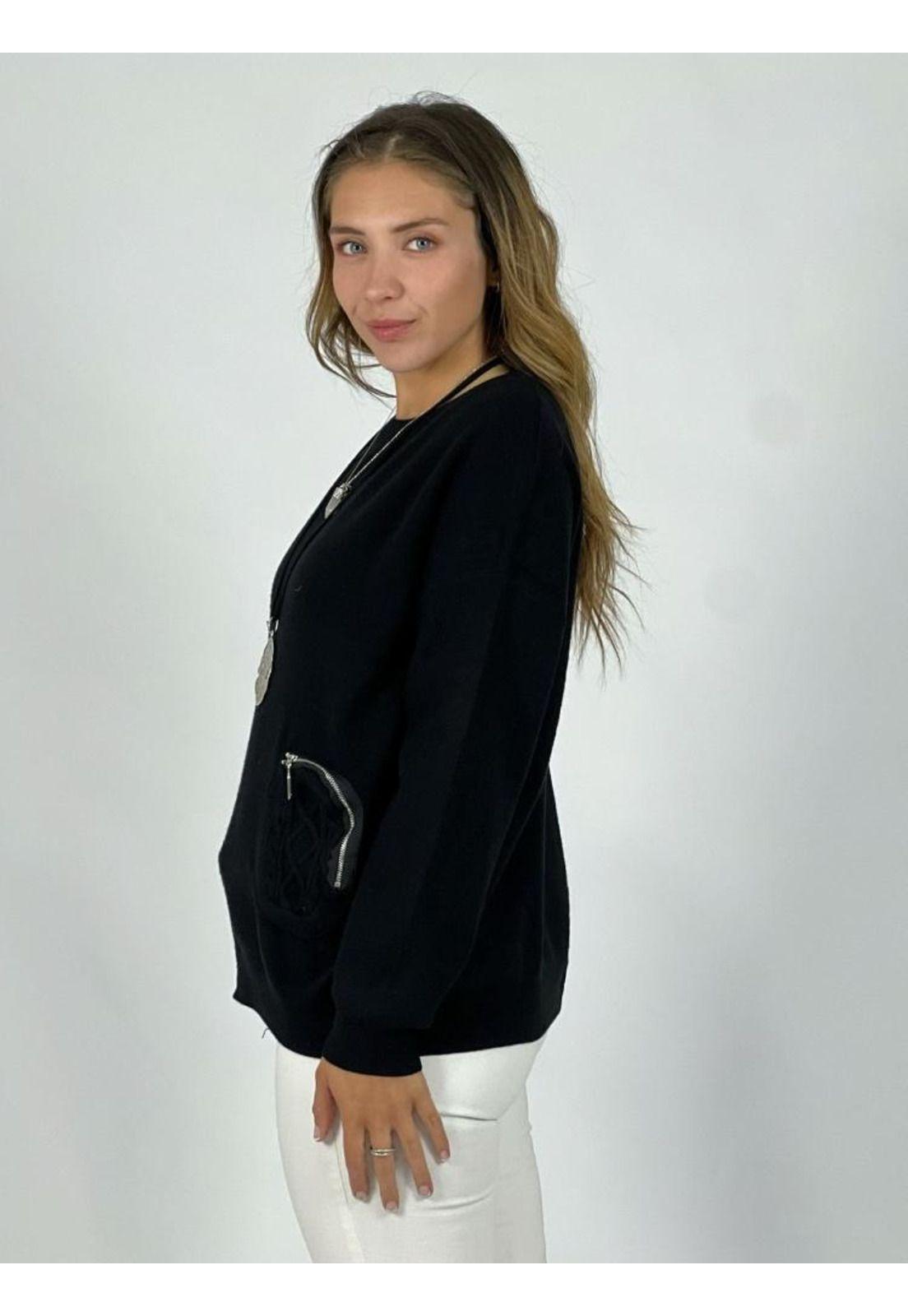 Sweater Spandex Bolsillo con Cierre-2