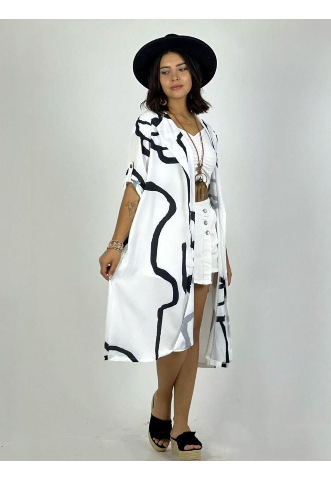 Tapado de Viscosa Diseño Líneas Caras Blanco-0