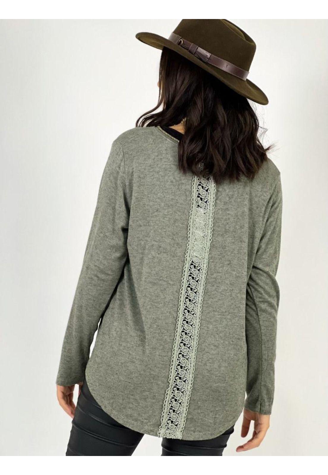 Polera Algodón Detalle Tejido en Espalda-2