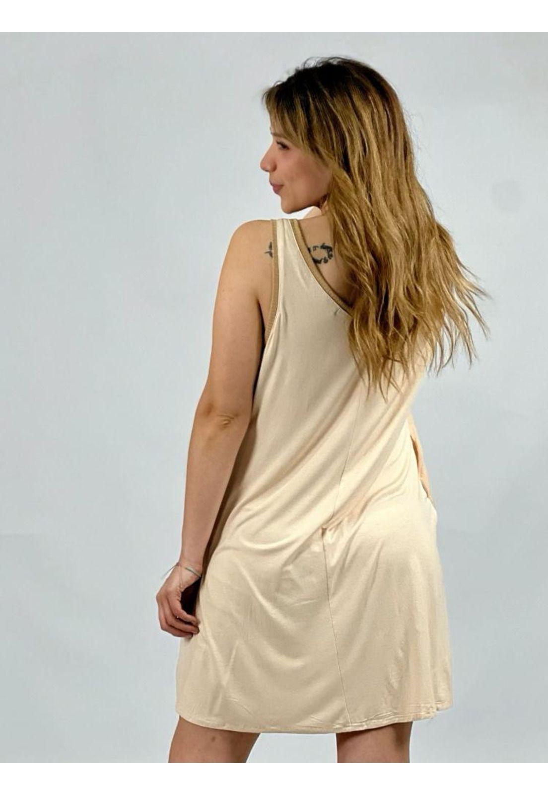 Vestido Corto Lino Estampado Boho-2