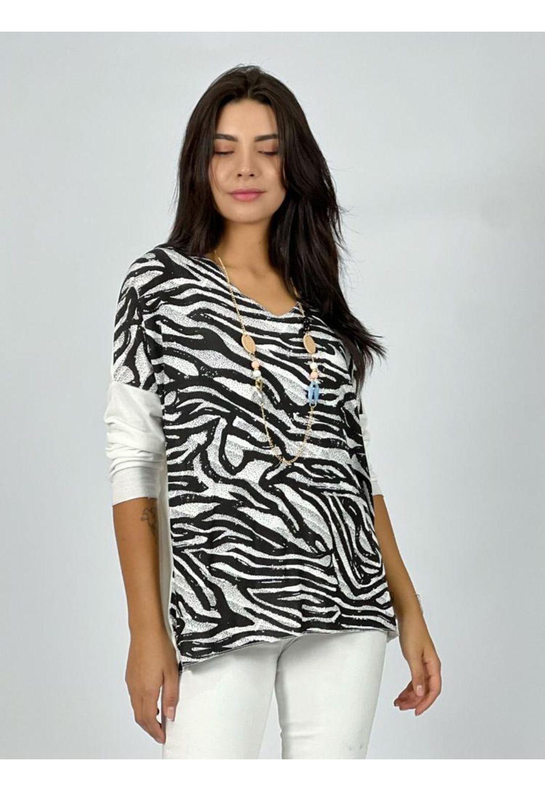 Polera Diseño Italiano Cebra-1