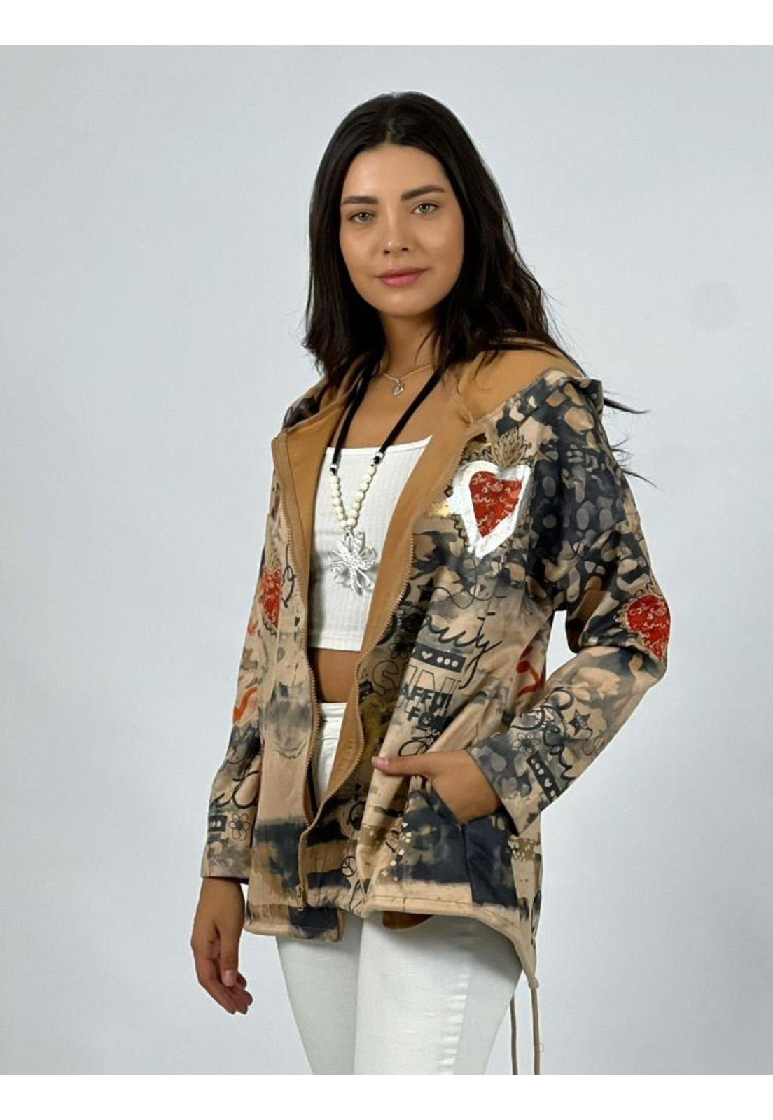 Polerón Gamuza Jaspeado Con Corazón-1