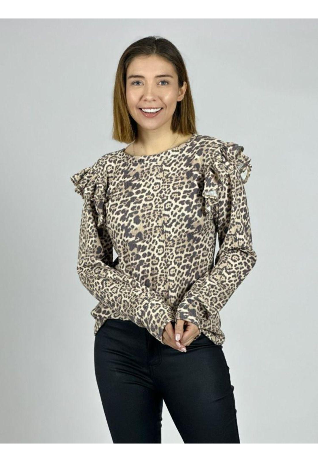 Polera Punto Guepardo Faralao en Mangas-0