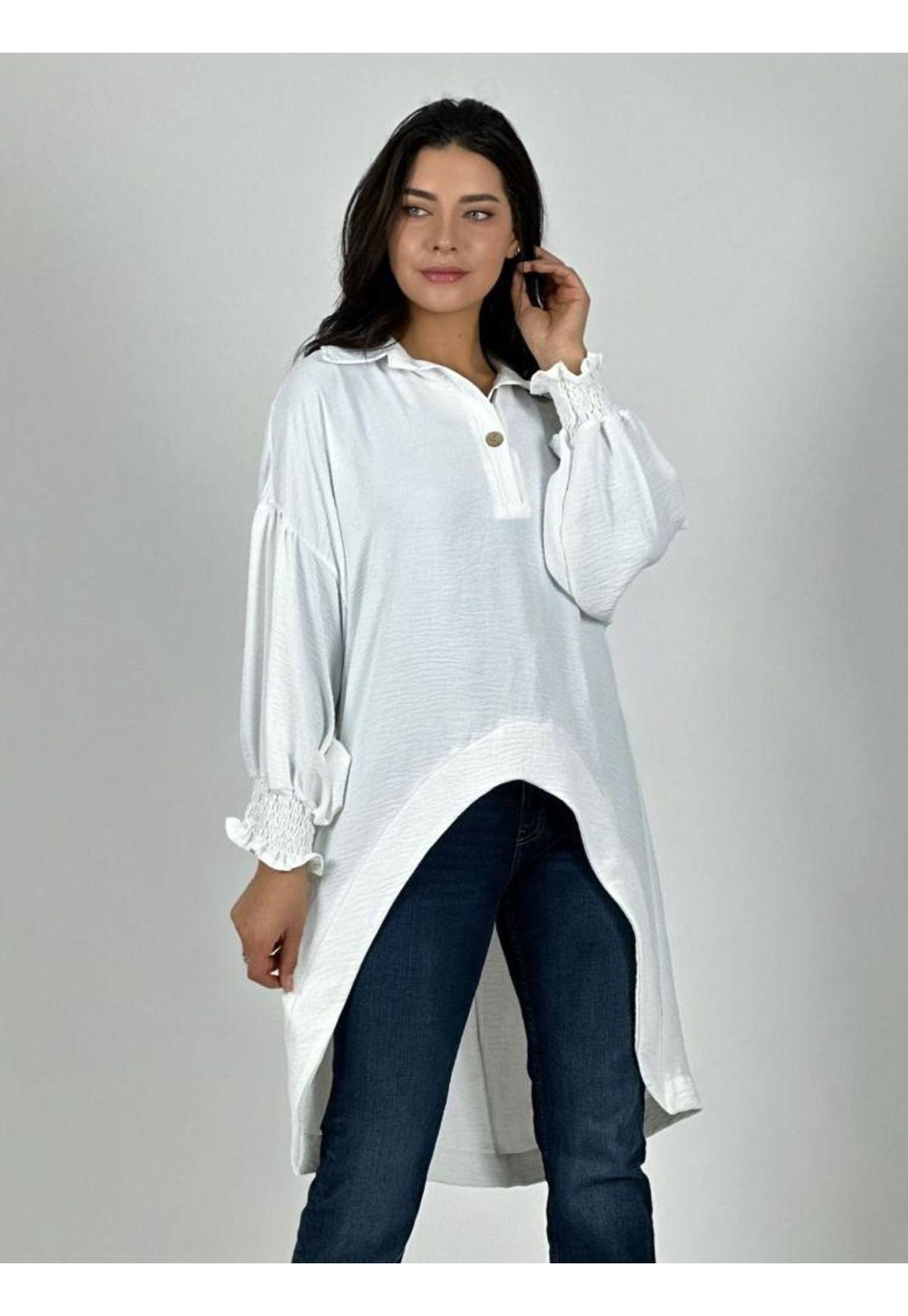 Blusón Camisero Tela Cey Con Botones-1