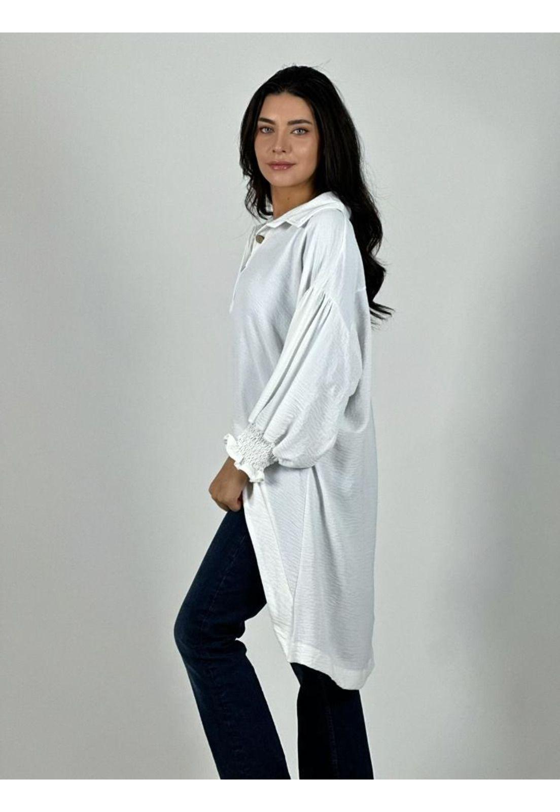 Blusón Camisero Tela Cey Con Botones-2