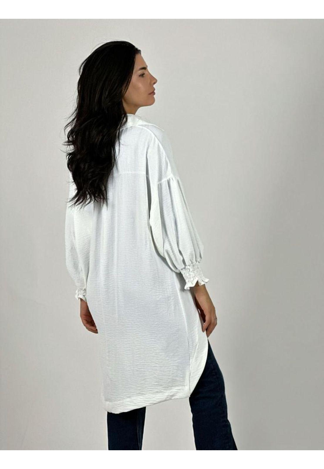 Blusón Camisero Tela Cey Con Botones-3