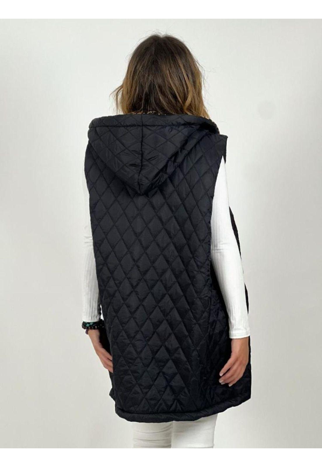 Chaqueta Sin Mangas Forrada Print-3