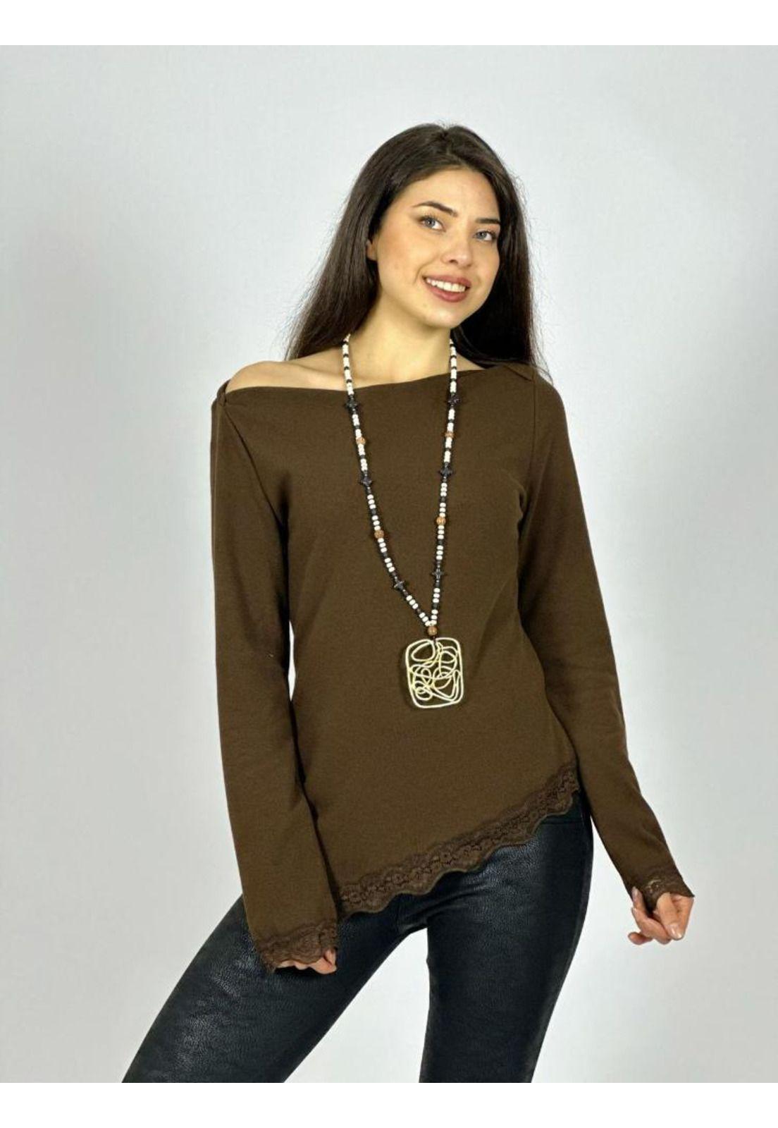 Polera Lanilla Blonda Bordes-0