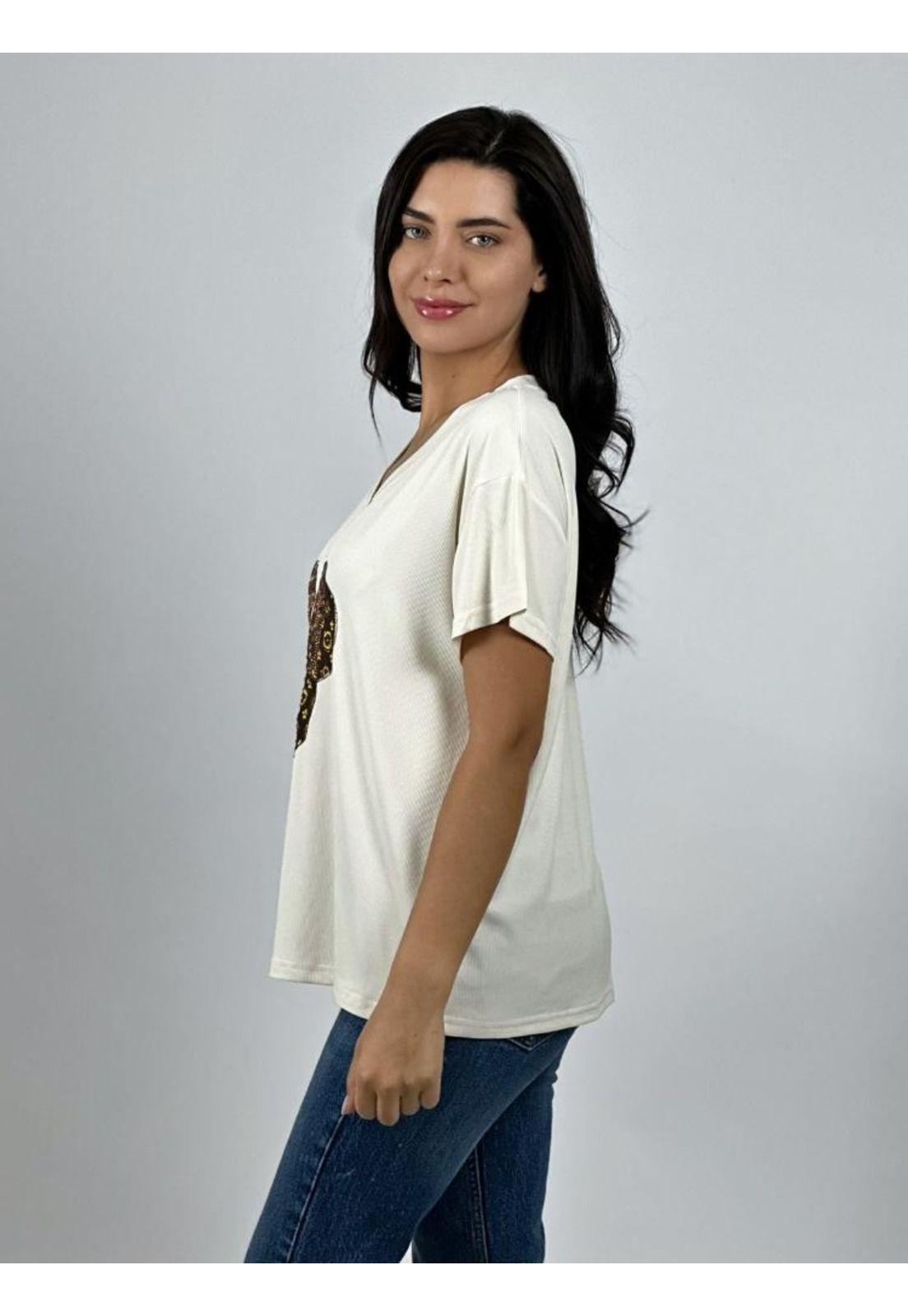 Polera Algodón Minnie Moño con Brillos-2