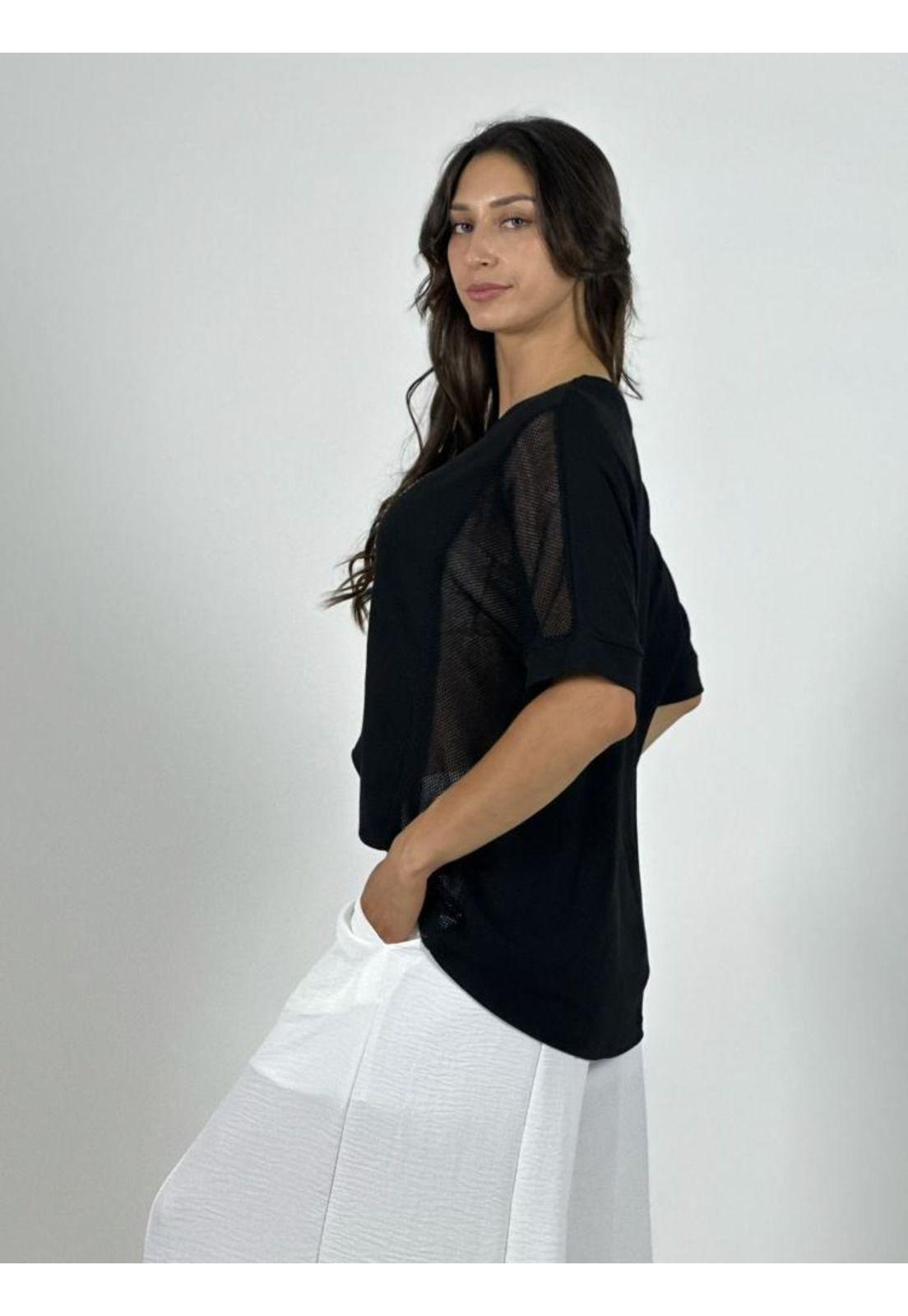 Polera Algodón Osito Dorado Mangas Tejidas-2