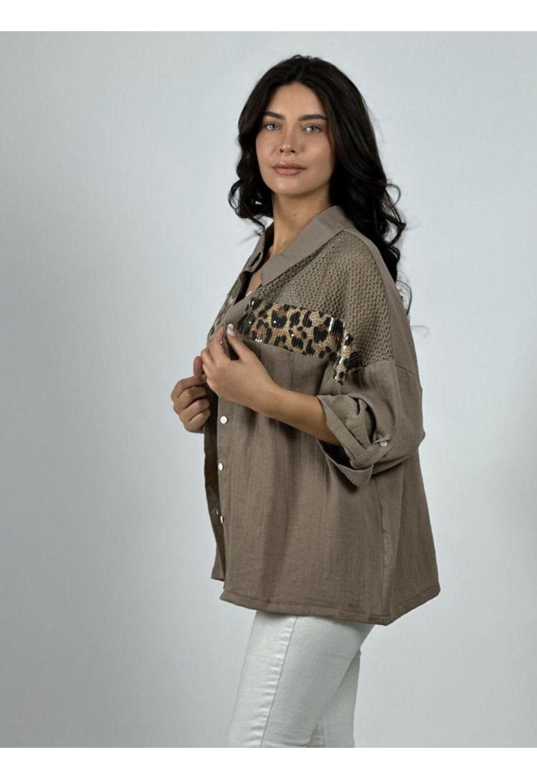 Blusa Lino Franja Print-2
