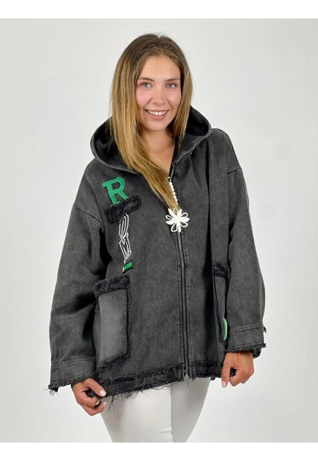 Chaqueta Mezclilla ROM con Hilachas-0