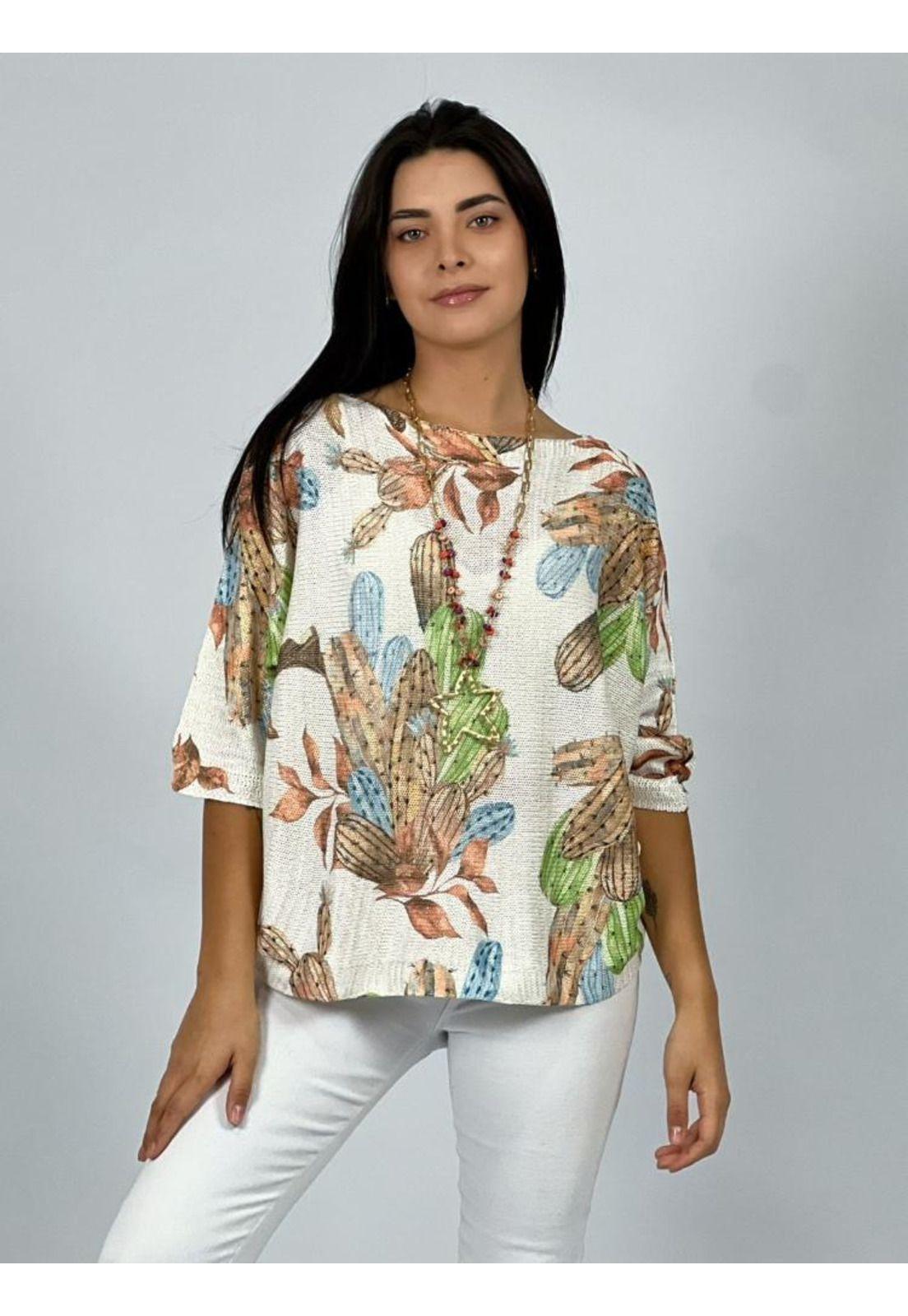 Polera Italiana Con Cactus-0