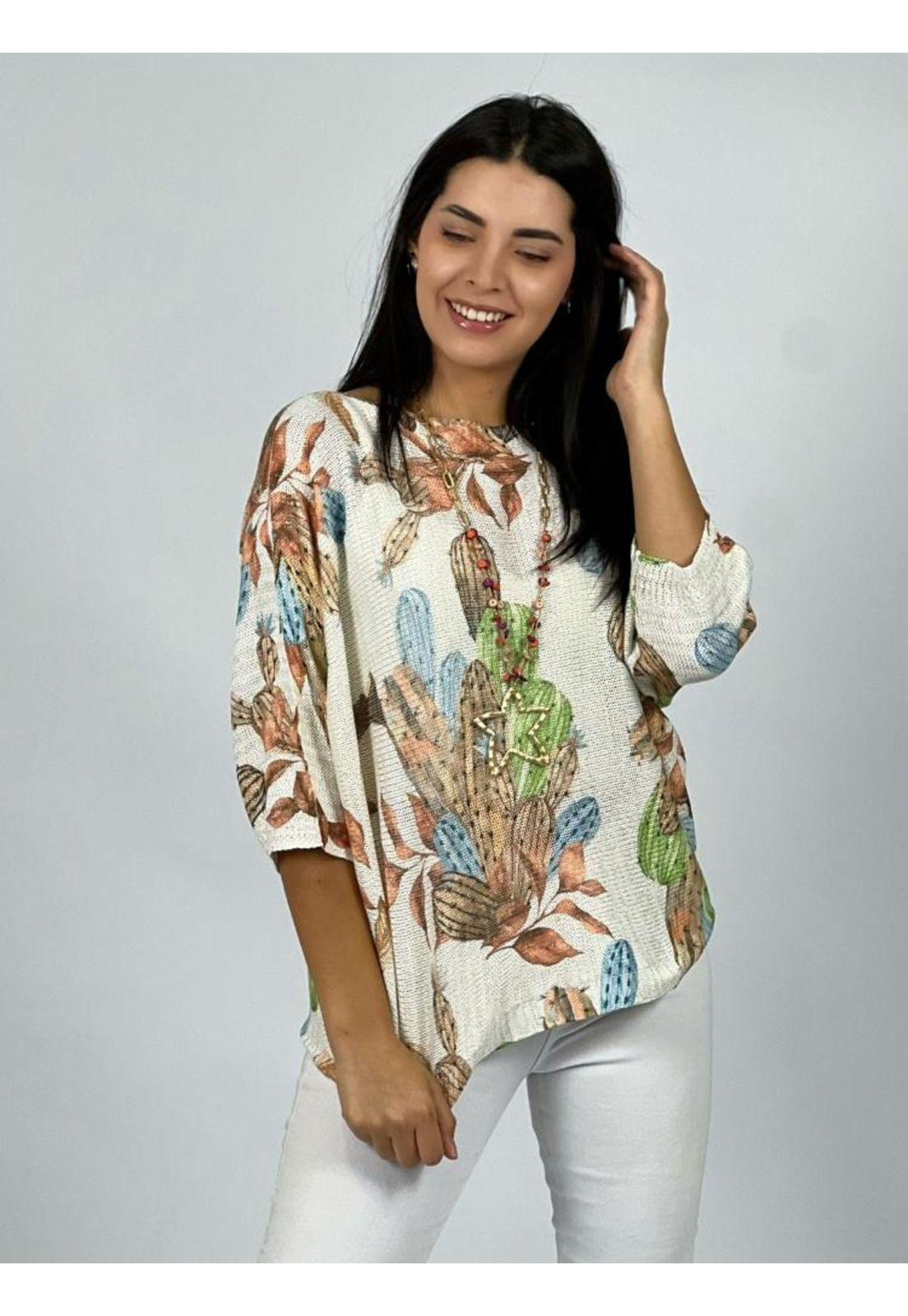 Polera Italiana Con Cactus-1