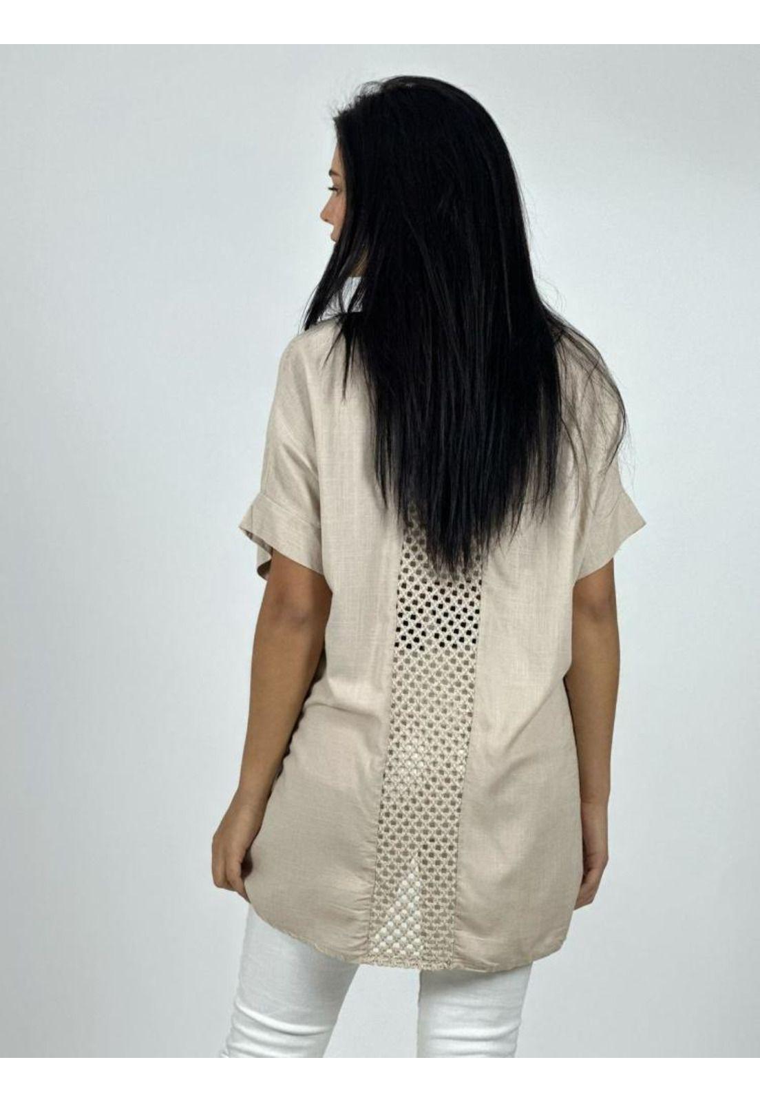 Polera Lino Corazón Brillos y Broderi-3