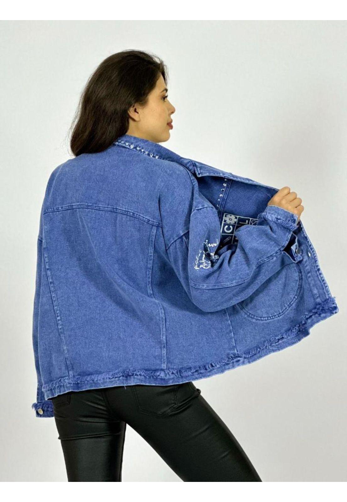 Chaqueta Mezclilla Tachas y Letras-3