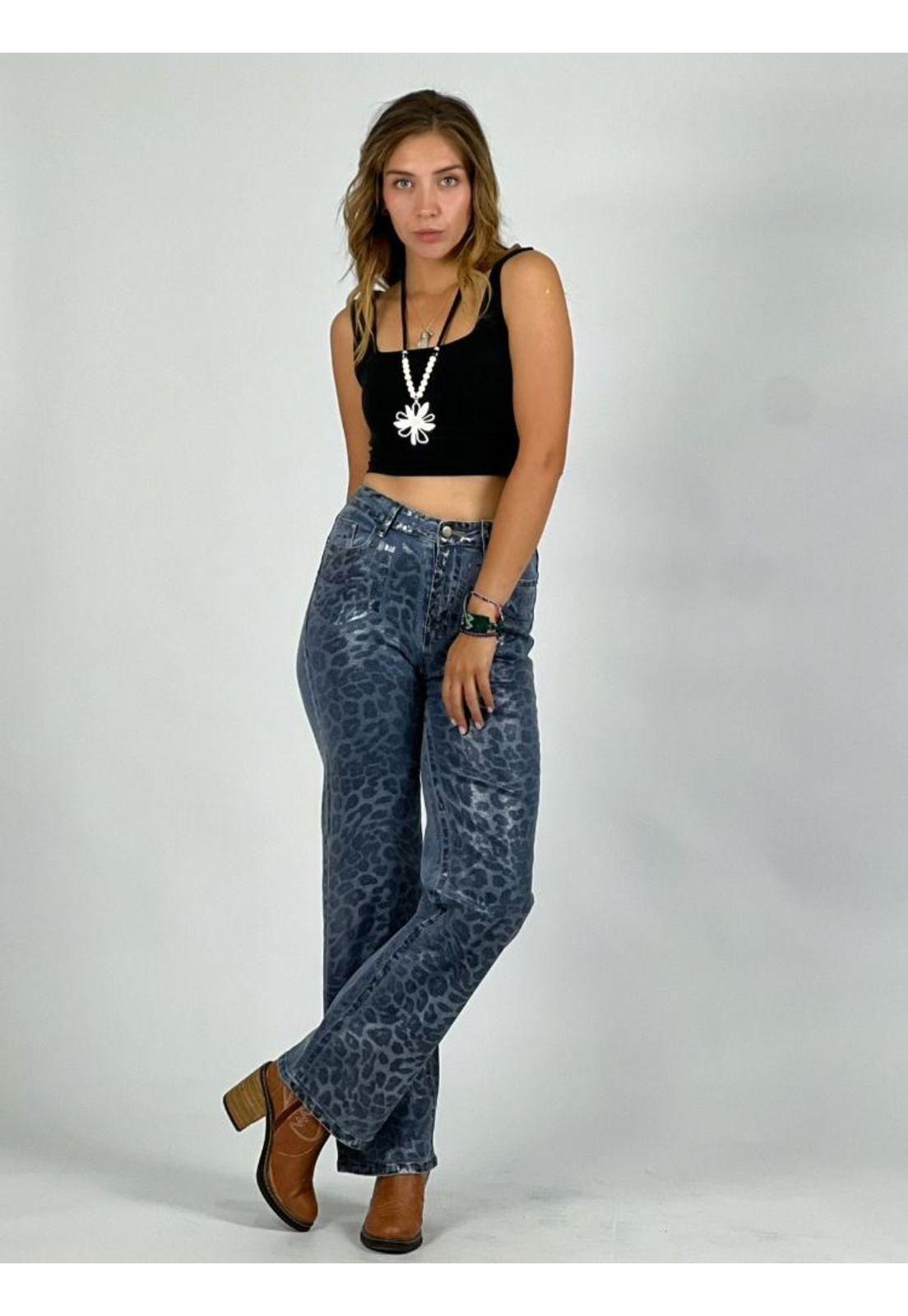 Jeans Mezclilla Elasticada Estampado Print-1