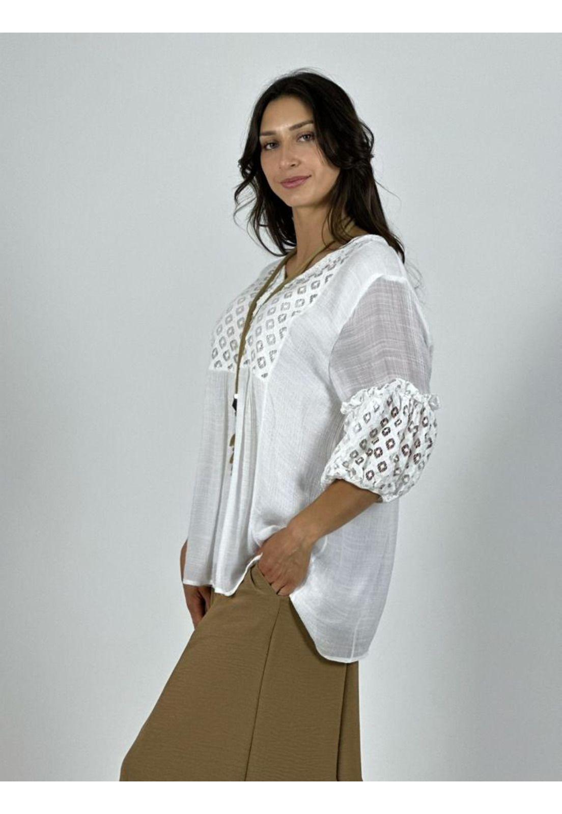Blusa Mangas y Torso Encaje-1