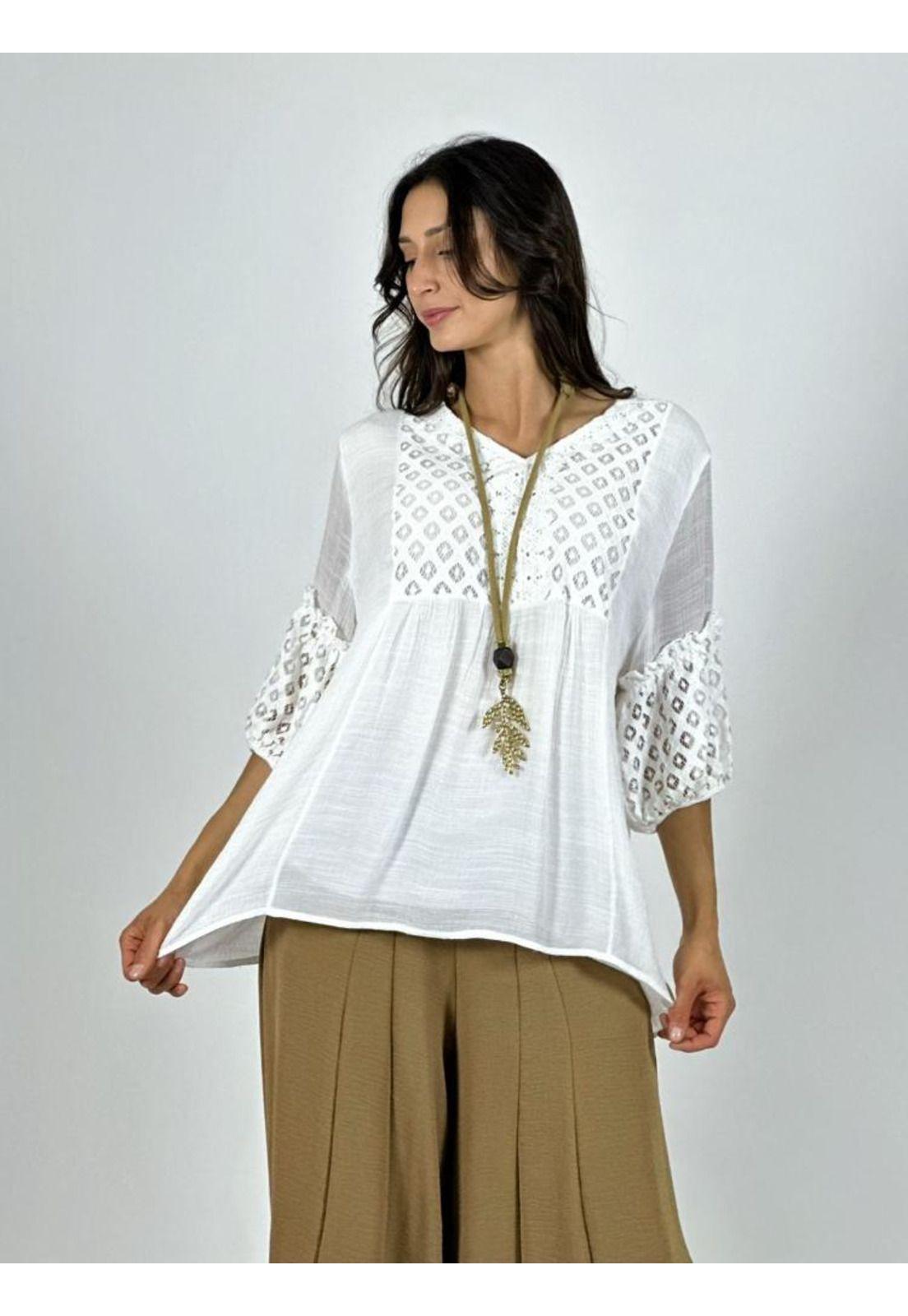 Blusa Mangas y Torso Encaje-2