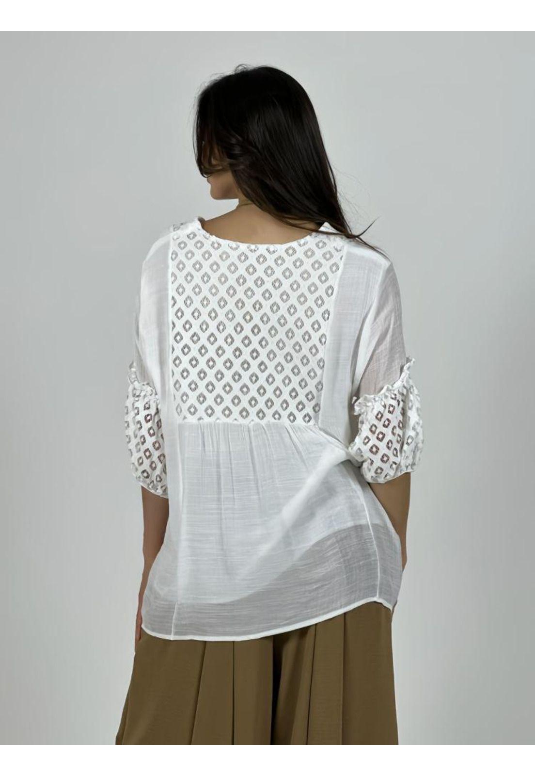 Blusa Mangas y Torso Encaje-3