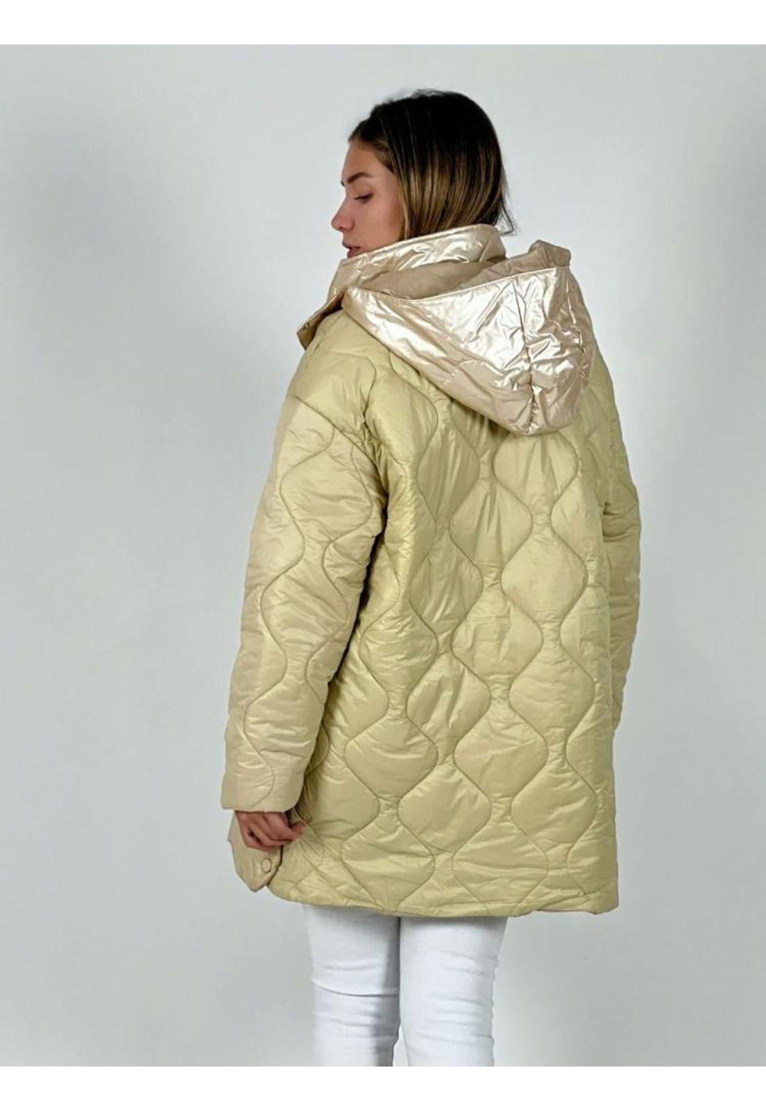 Parka con Capucha Cuello Metalizado-2