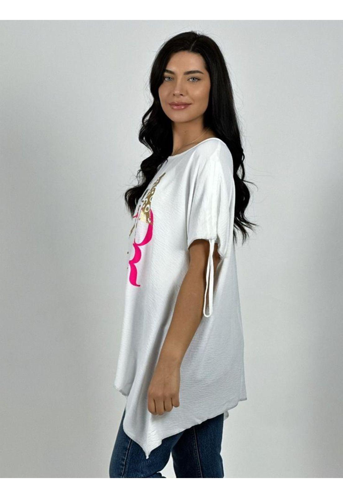 Polera Casual Crepé Diseño Print Amour-2