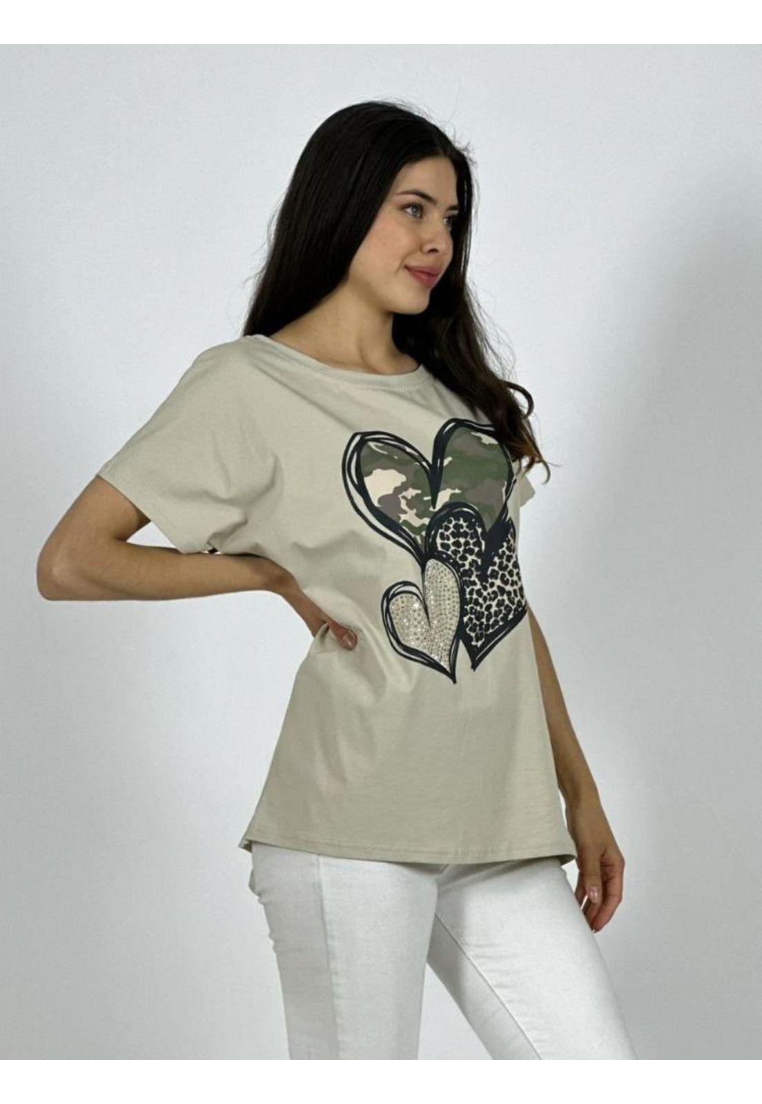 Polera Algodón Casual Triple Corazón-2