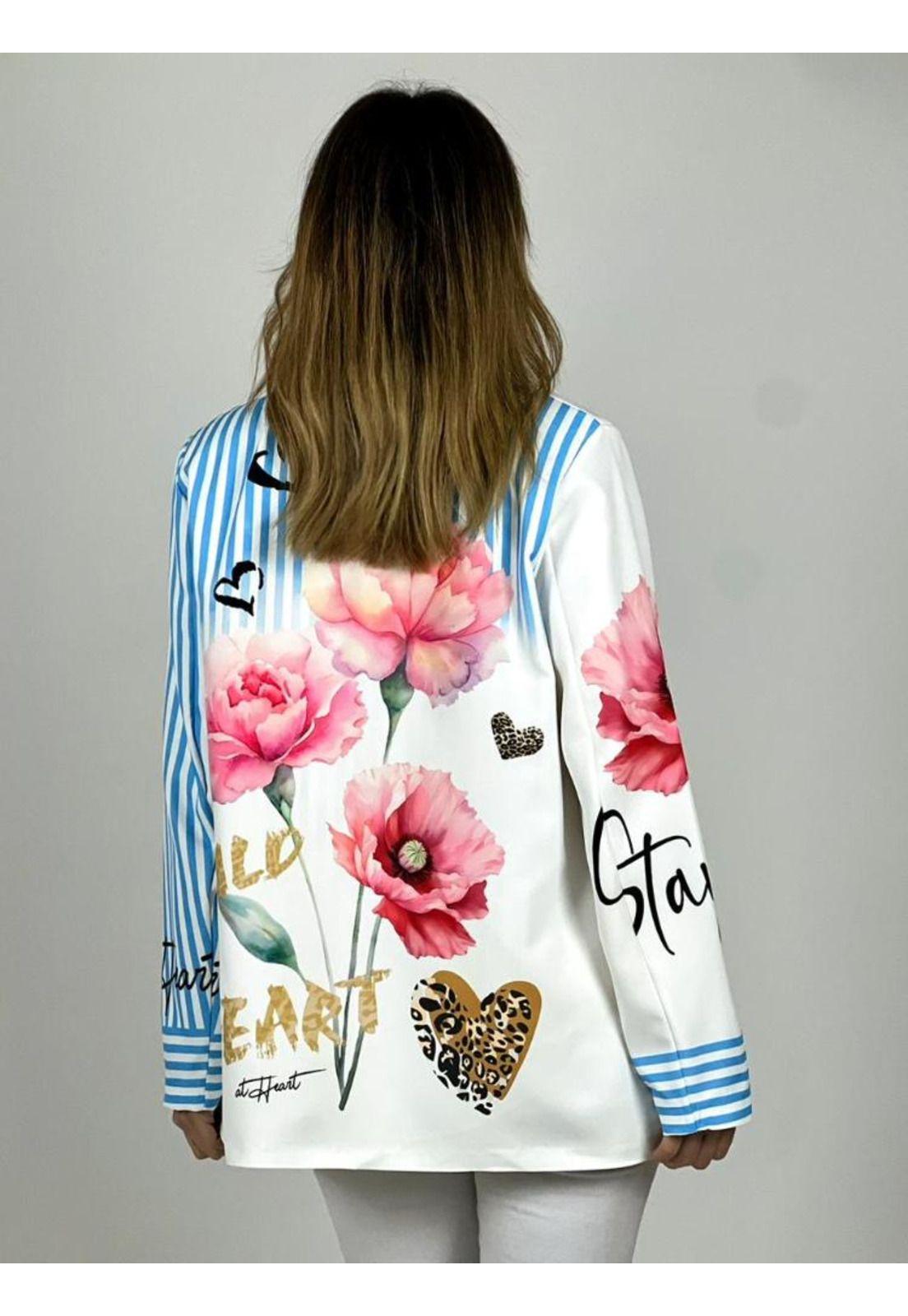 Blazer Italiano Líneas y Flores-3