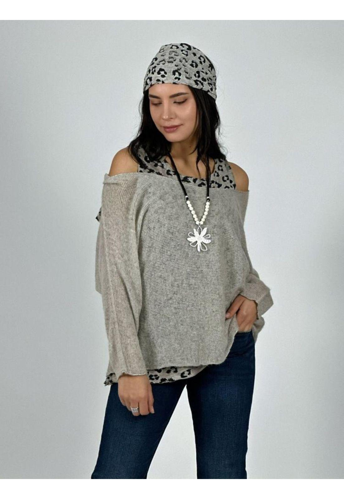 Polera Doble Italiana Con Lazo Print-1