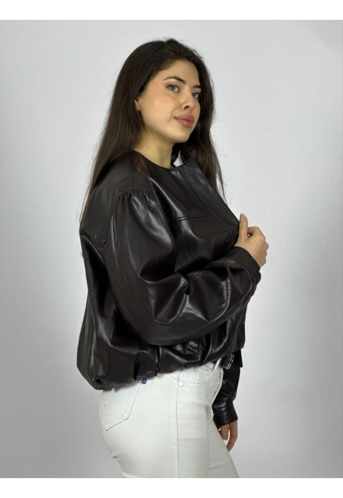 Chaqueta Bomber Eco Cuero-2