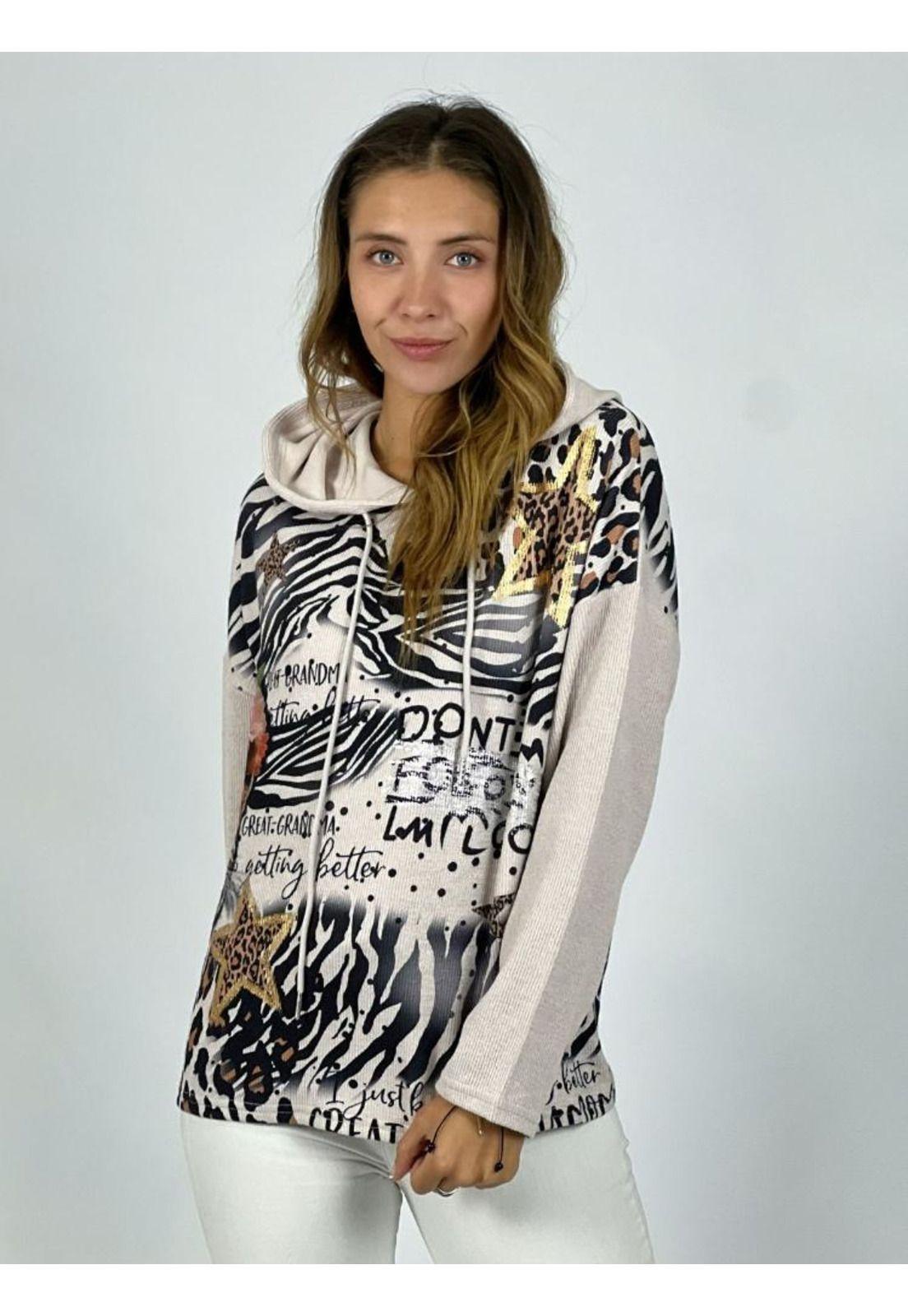 Polerón de Lanilla Estampado Print-0