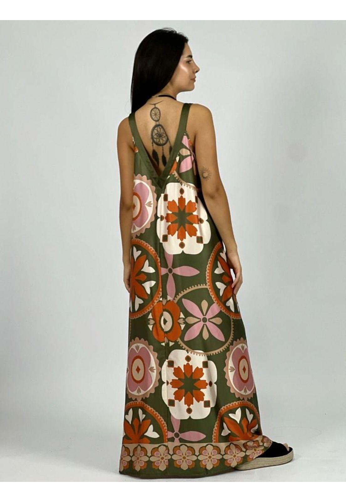 Vestido Satín Flores Boho-5