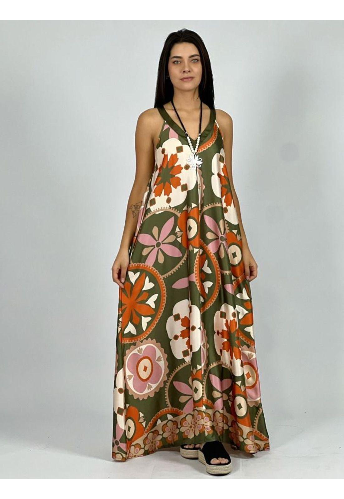 Vestido Satín Flores Boho-7