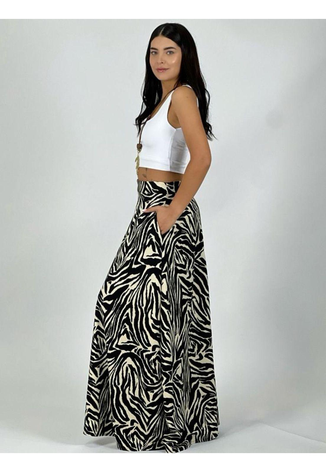 Falda Diseño Estilo Cebra-1
