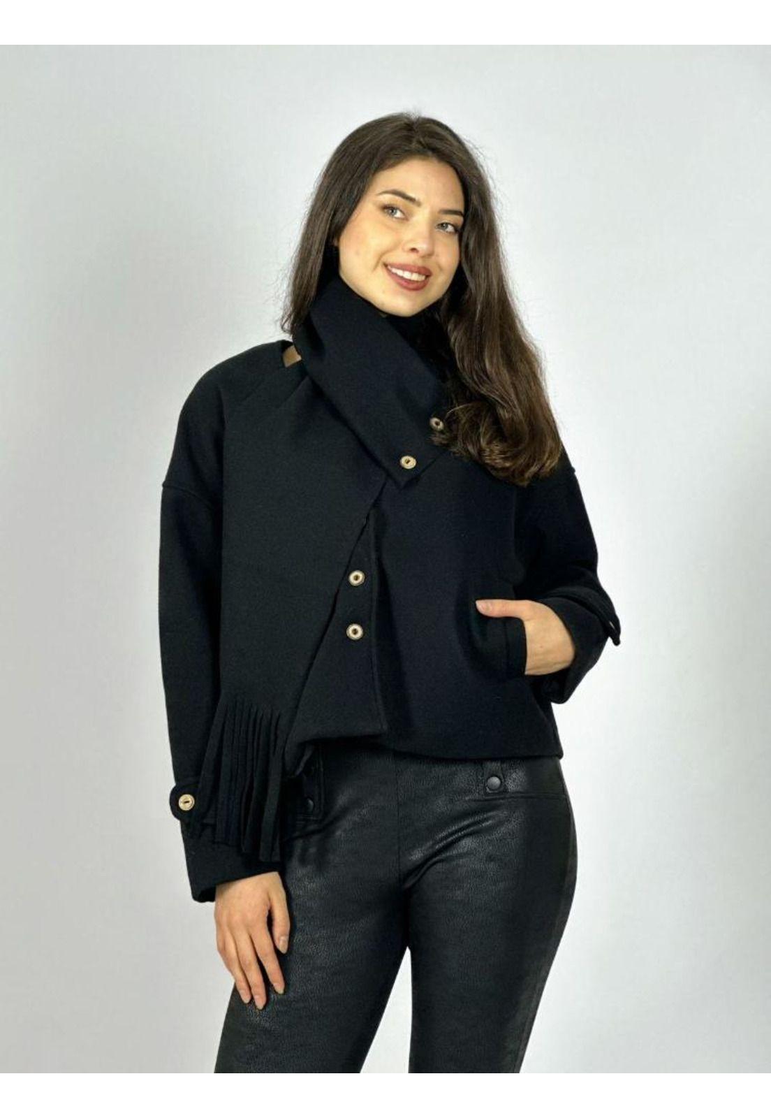 Chaqueta Paño con Bufanda-1