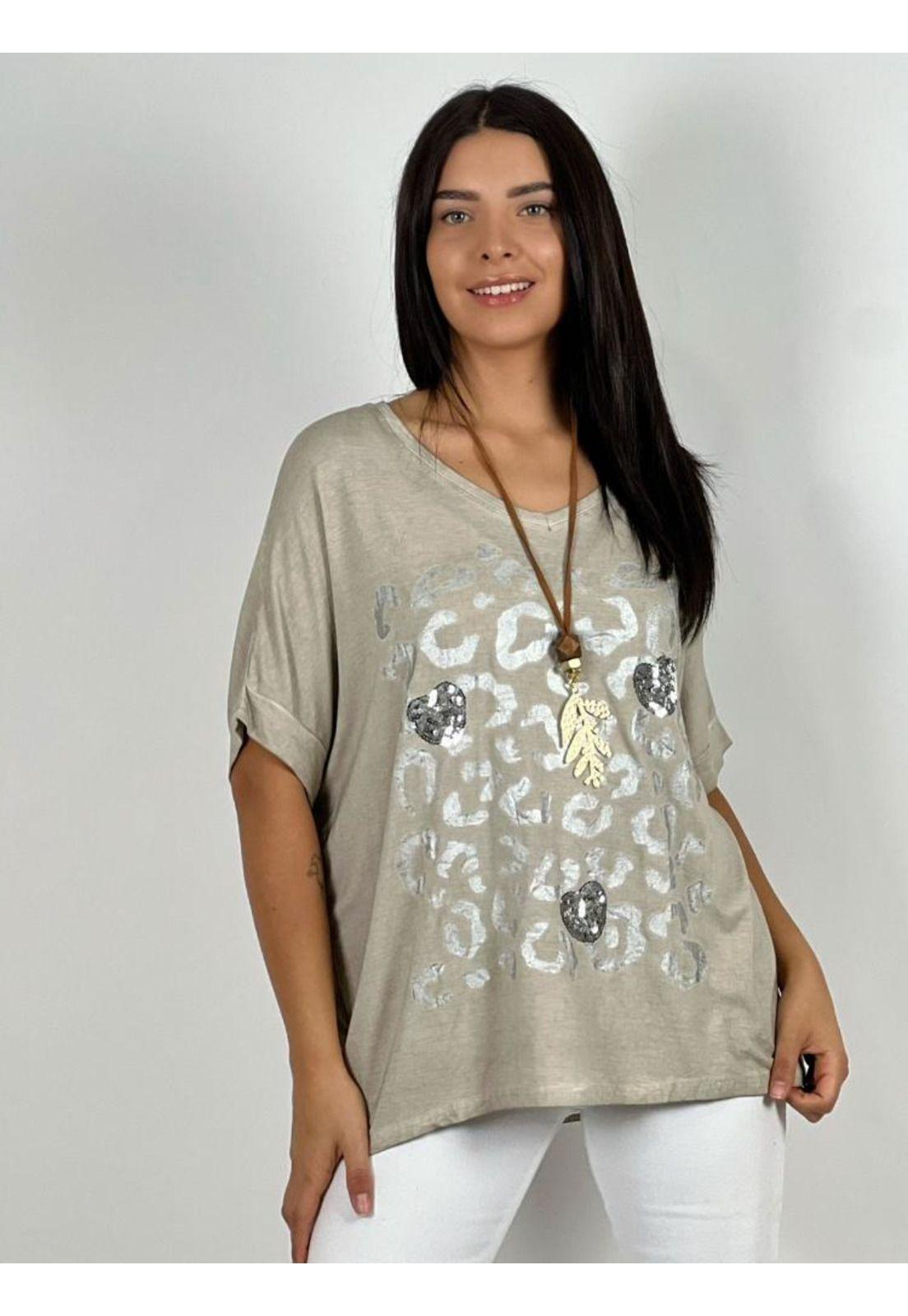 Polera Diseño y Corazones Brillantes-0