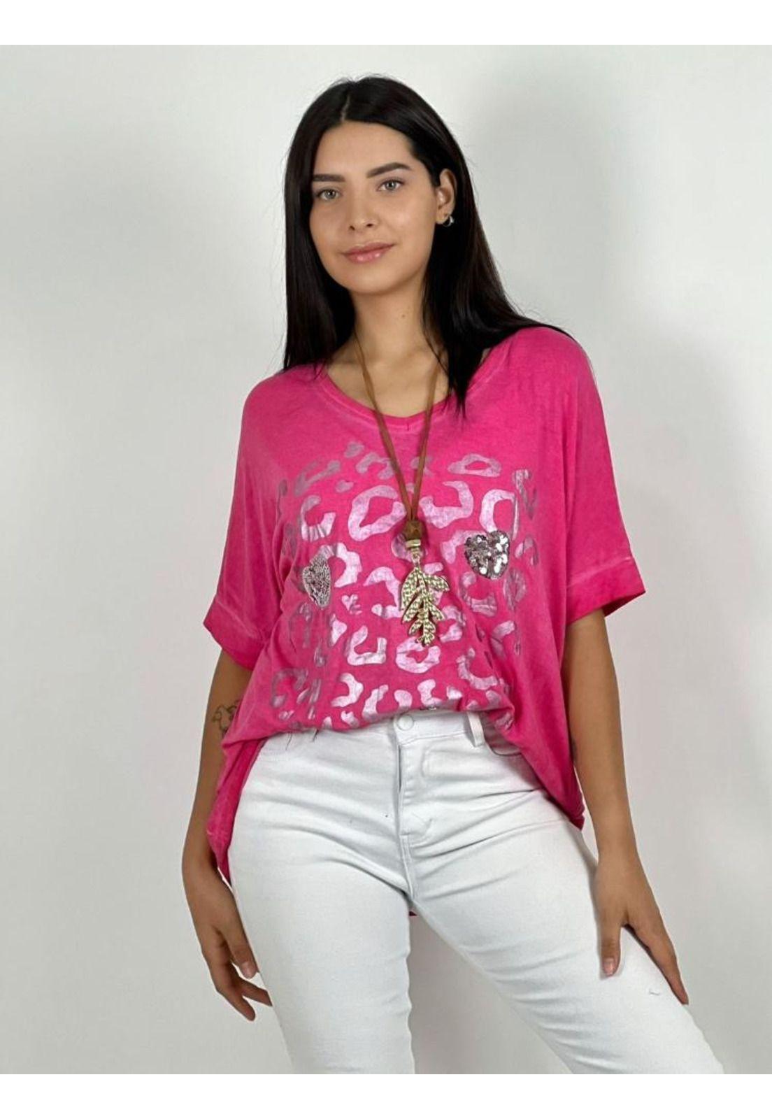 Polera Diseño y Corazones Brillantes-0