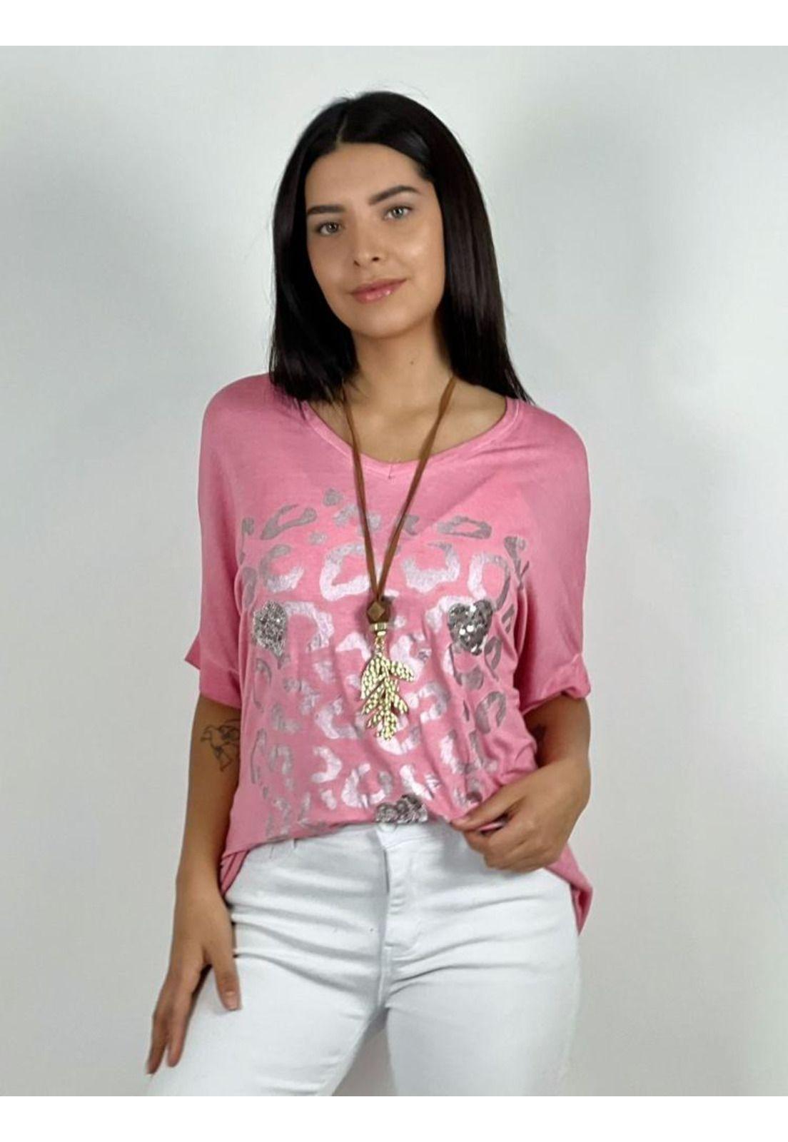 Polera Diseño y Corazones Brillantes-0