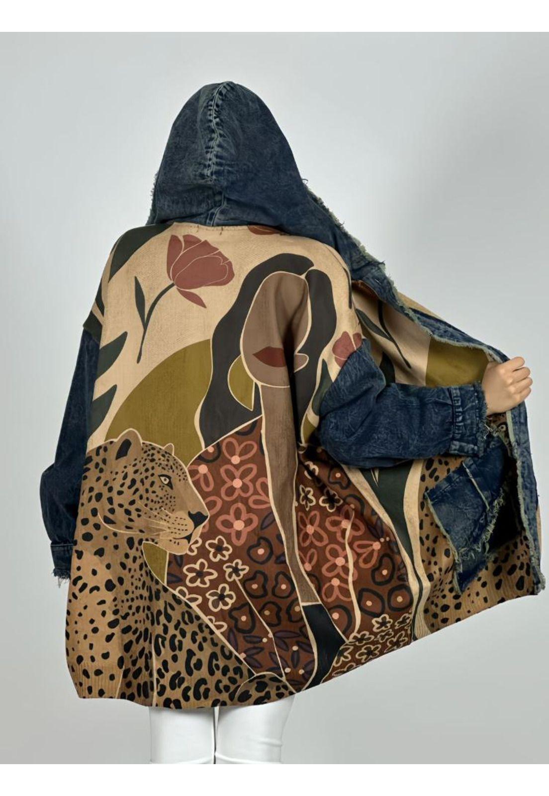 Abrigo Italiano Lana/Mezclilla Mujer y Leopardo-3