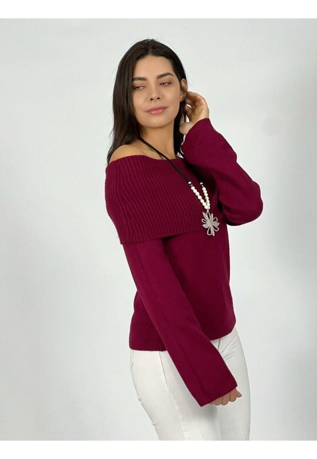 Sweater Lana con hombros descubiertos-2